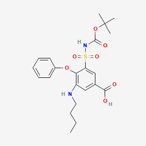 3-(N-(tert-Butoxycarbonyl)sulfamoyl)-5-(butylamino)-4-phenoxybenzoic Acid