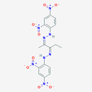 N-[(Z)-[(3Z)-3-[(2,4-dinitrophenyl)hydrazinylidene]pentan-2-ylidene]amino]-2,4-dinitroaniline