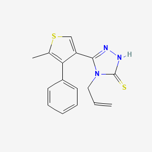 molecular formula C16H15N3S2 B1344416 4-allyl-5-(5-methyl-4-phenylthien-3-yl)-4H-1,2,4-triazole-3-thiol CAS No. 862649-72-7