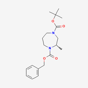 (S)-1-benzyl 4-tert-butyl 2-methyl-1,4-diazepane-1,4-dicarboxylate