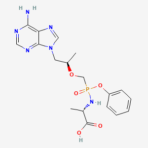 (2S)-2-[[[(2R)-1-(6-aminopurin-9-yl)propan-2-yl]oxymethyl-phenoxyphosphoryl]amino]propanoic acid