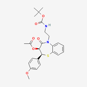 molecular formula C25H30N2O6S B13444184 N,N-Didesmethyl N-tert-Butoxycarbonyl Diltiazem 