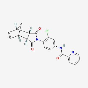 N-[3-chloro-4-[(1S,2R,6S,7R)-3,5-dioxo-4-azatricyclo[5.2.1.02,6]dec-8-en-4-yl]phenyl]pyridine-2-carboxamide