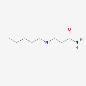 molecular formula C9H20N2O B13444199 3-(Methylpentylamino)-propanamide 