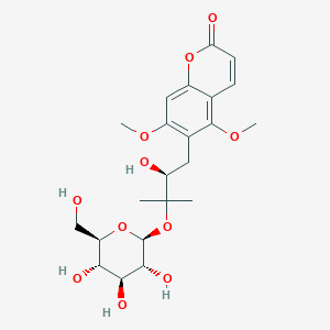 molecular formula C22H30O11 B13444212 (-)-Toddalolactone 3'-O-beta-D-glucopyranoside 