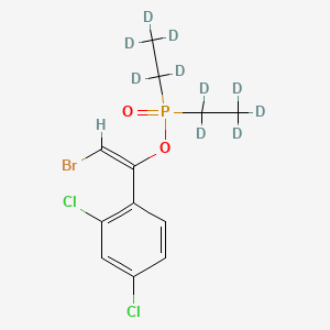 molecular formula C12H14BrCl2O2P B13444241 2-Bromo-1-(2,4-dichlorophenyl)ethenyldi(ethyl-1,1,2,2,2-d5) Ester Phosphoric Acid 