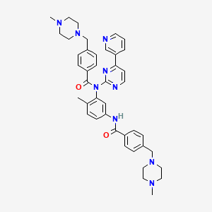 molecular formula C42H47N9O2 B13444265 Gleevec N-4-((4-Methylpiperazin-1-yl)methyl)benzaldehyde 