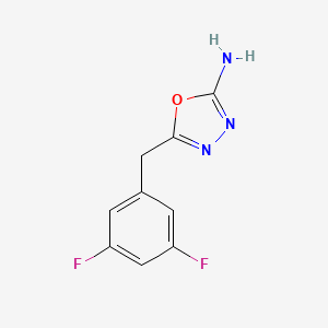 molecular formula C9H7F2N3O B13444268 5-(3,5-Difluorobenzyl)-1,3,4-oxadiazol-2-amine CAS No. 1151767-59-7