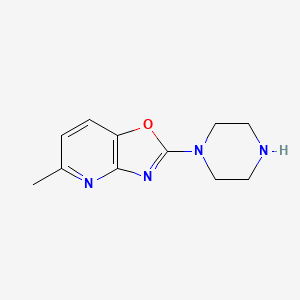 molecular formula C11H14N4O B1344429 5-Methyl-2-piperazin-1-yl[1,3]oxazolo[4,5-b]pyridine CAS No. 1035840-99-3