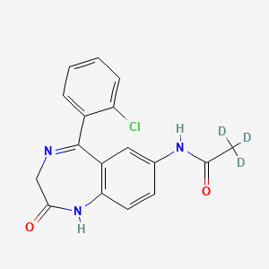 molecular formula C17H14ClN3O2 B13444312 7-Acetamido-d3 Clonazepam 