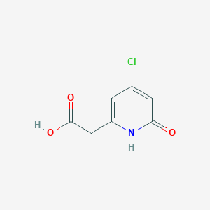 molecular formula C7H6ClNO3 B13444329 (4-Chloro-6-hydroxypyridin-2-YL)acetic acid 