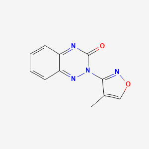 molecular formula C11H8N4O2 B1344434 2-(4-methylisoxazol-3-yl)-1,2,4-benzotriazin-3(2H)-one CAS No. 1071400-99-1