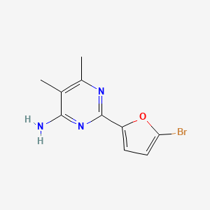 2-(5-Bromofuran-2-yl)-5,6-dimethylpyrimidin-4-amine