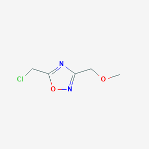 molecular formula C5H7ClN2O2 B1344444 5-(Chloromethyl)-3-(methoxymethyl)-1,2,4-oxadiazole CAS No. 120003-15-8