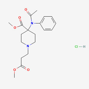 molecular formula C19H27ClN2O5 B13444440 N'-Despropionyl-N'-acetyl Remifentanil Hydrochloride 