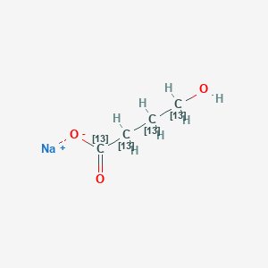 sodium;4-hydroxy(1,2,3,4-13C4)butanoate