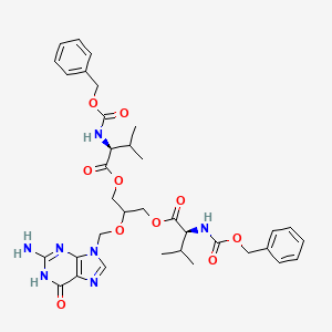 molecular formula C35H43N7O10 B13444467 Valganciclovirhydrochloride impurity 25 CAS No. 130914-77-1