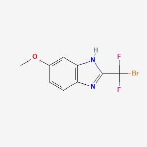 molecular formula C9H7BrF2N2O B13444520 2-[bromo(difluoro)methyl]-6-methoxy-1H-benzimidazole 