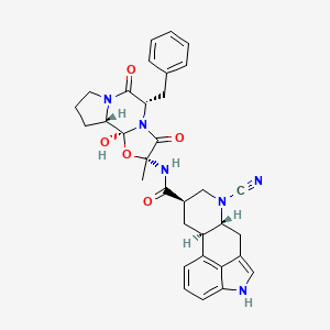 molecular formula C33H34N6O5 B13444579 6-Nor-6-cyanodihydroergotamine 