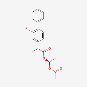 molecular formula C19H19FO4 B13444584 (S)-1-Acetoxyethyl 2-(2-fluoro-[1,1'-biphenyl]-4-yl)propanoate 