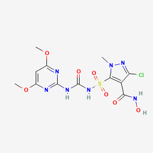 3-chloro-5-[[[[(4,6-dimethoxy-2-pyrimidinyl)amino]carbonyl]amino]sulfonyl]-N-hydroxy-1-methyl-1H-Pyrazole-4-carboxamide