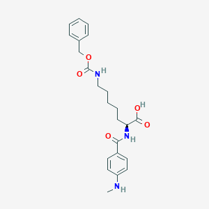 molecular formula C23H29N3O5 B13444601 (2S)-2-[[4-(methylamino)benzoyl]amino]-7-(phenylmethoxycarbonylamino)heptanoic acid 