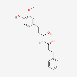 molecular formula C20H22O4 B13444658 5-Hydroxy-7-(4-hydroxy-3-methoxyphenyl)-1-phenylhept-4-en-3-one 