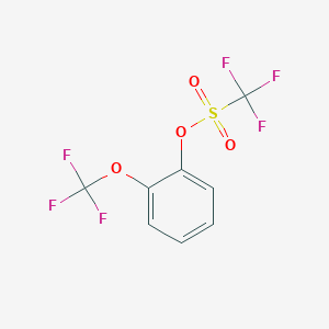 molecular formula C8H4F6O4S B13444664 2-(Trifluoromethoxy)phenyl trifluoromethanesulphonate 