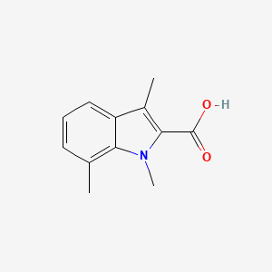 molecular formula C12H13NO2 B1344479 1,3,7-三甲基-1H-吲哚-2-甲酸 CAS No. 1015846-77-1