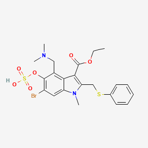 molecular formula C22H25BrN2O6S2 B13444818 Umifenovir Sulfate 