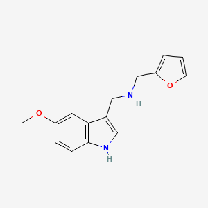 molecular formula C15H16N2O2 B1344485 N-(2-呋喃甲基)-N-[(5-甲氧基-1H-吲哚-3-基)-甲基]胺 CAS No. 1114597-54-4