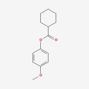 molecular formula C14H18O3 B13444870 Cyclohexanecarboxylic acid, 4-methoxyphenyl ester CAS No. 105273-29-8