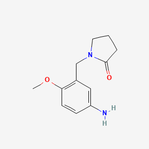 molecular formula C12H16N2O2 B1344489 1-(5-氨基-2-甲氧基苄基)吡咯烷-2-酮 CAS No. 887405-47-2