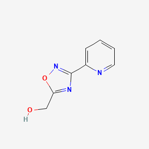 molecular formula C8H7N3O2 B1344490 (3-吡啶-2-基-1,2,4-噁二唑-5-基)甲醇 CAS No. 187970-01-0