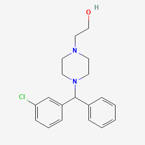 molecular formula C19H23ClN2O B13444911 2-[4-[(3-Chlorophenyl)(phenyl)methyl]piperazin-1-yl]ethanol 