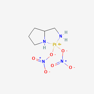 molecular formula C5H12N4O6Pt+2 B13444921 [SP-4-3-(R)]-Bis(nitrato-O)(2-pyrrolidinemethanamine-Nalpha,N1)platinum 