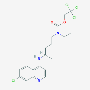 molecular formula C19H23Cl4N3O2 B13444938 2,2,2-trichloroethyl N-[4-[(7-chloroquinolin-4-yl)amino]pentyl]-N-ethylcarbamate 