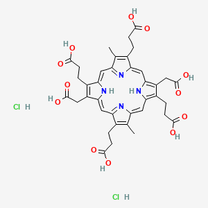 3-[7,12,17-Tris(2-carboxyethyl)-8,18-bis(carboxymethyl)-3,13-dimethyl-22,24-dihydroporphyrin-2-yl]propanoic acid;dihydrochloride