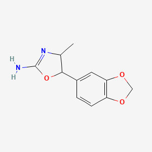 5-(1,3-Benzodioxol-5-yl)-4,5-dihydro-4-methyl-2-oxazolamine