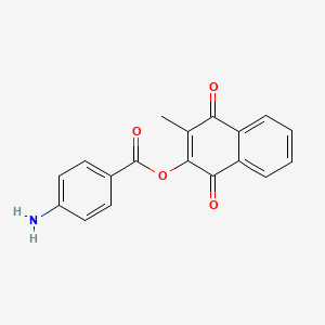 3-Methyl-1,4-dioxo-1,4-dihydronaphthalen-2-yl 4-aminobenzoate