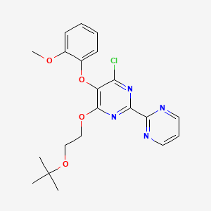 molecular formula C21H23ClN4O4 B13445012 4-Chloro-6-[2-(1,1-dimethylethoxy)ethoxy]-5-(2-methoxyphenoxy)-2,2'-bipyrimidine 