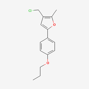 molecular formula C15H17ClO2 B1344504 3-(Chloromethyl)-2-methyl-5-(4-propoxyphenyl)furan CAS No. 1119450-02-0