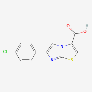 molecular formula C12H7ClN2O2S B1344515 6-(4-Chlorophenyl)imidazo[2,1-b][1,3]thiazole-3-carboxylic acid CAS No. 912770-34-4