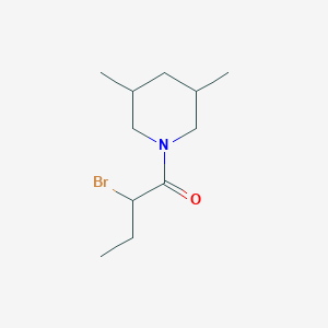 molecular formula C11H20BrNO B1344524 1-(2-溴丁酰)-3,5-二甲基哌啶 CAS No. 1186653-36-0