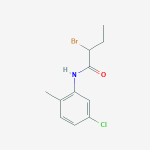 molecular formula C11H13BrClNO B1344529 2-溴-N-(5-氯-2-甲基苯基)丁酰胺 CAS No. 1017663-90-9