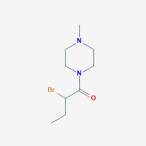 molecular formula C9H17BrN2O B1344532 1-(2-溴丁酰)-4-甲基哌嗪 CAS No. 1119453-01-8