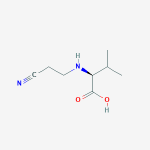 molecular formula C8H14N2O2 B134454 N-(2-Cyanoethyl)valine CAS No. 51078-49-0