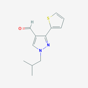 1-isobutyl-3-(thiophen-2-yl)-1H-pyrazole-4-carbaldehyde