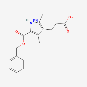 benzyl 4-(3-methoxy-3-oxopropyl)-3,5-dimethyl-(115N)1H-pyrrole-2-carboxylate