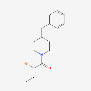 molecular formula C16H22BrNO B1344545 4-苄基-1-(2-溴丁酰)哌啶 CAS No. 1119452-42-4